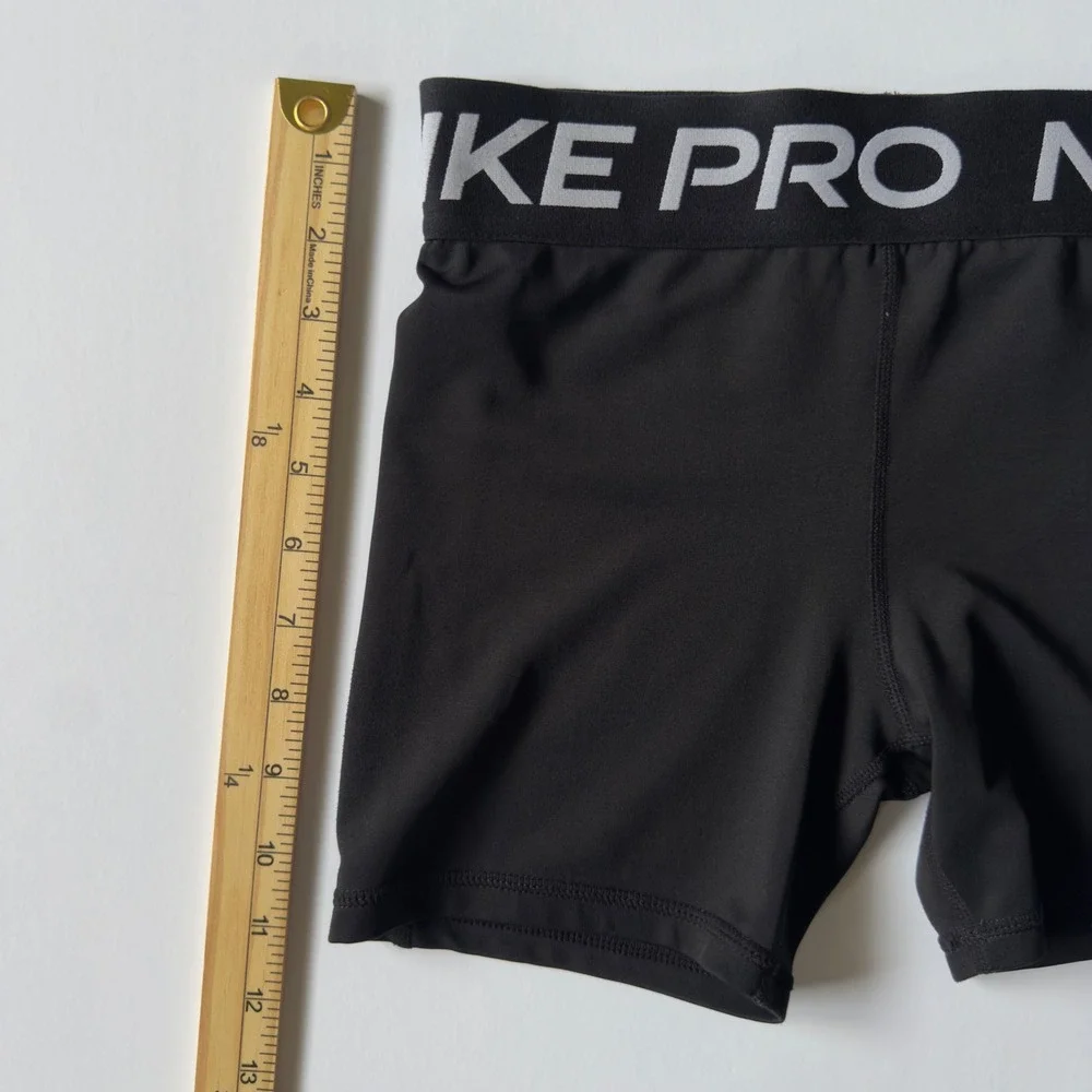 Nike Pro Compression Shorts Black Dri-FIT Athletic Training Workout Women's L